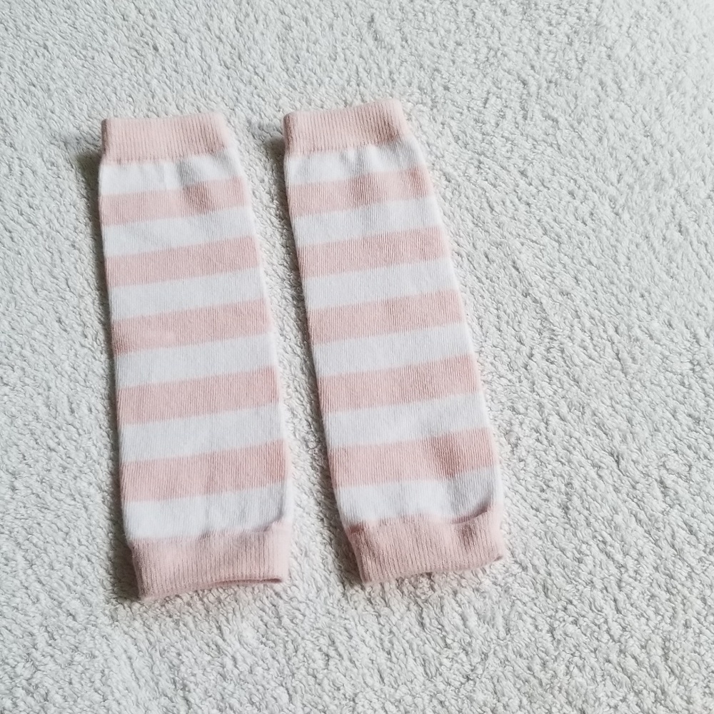 Baby Leggings Pink and White Striped
